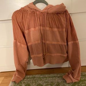 Free people burnt orange hoodie